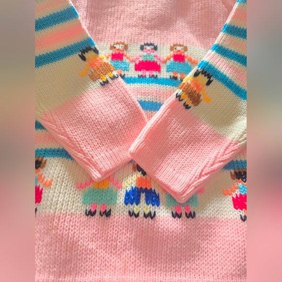 Vintage Hand Knit Snowy Moutain Sweater - Picture 5 of 7